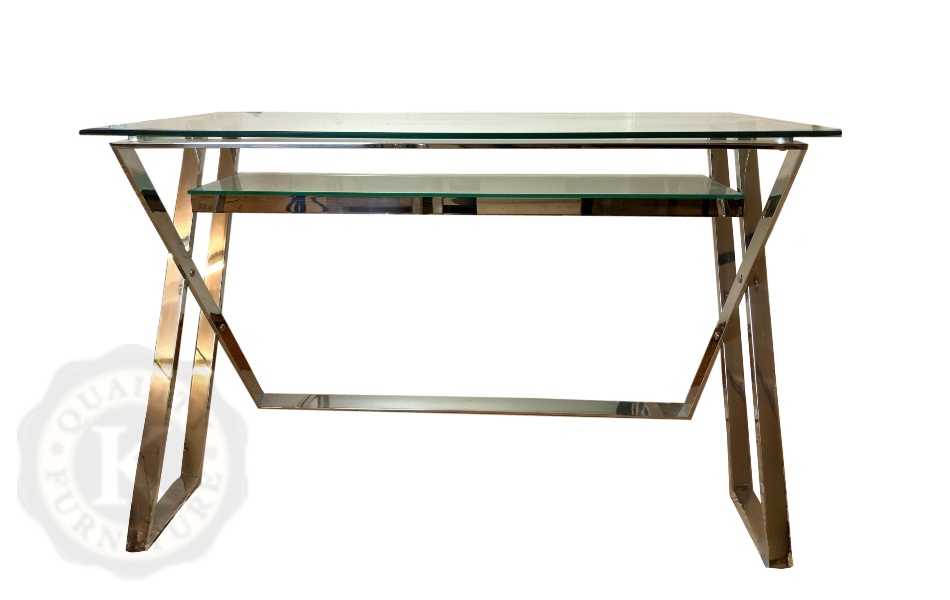 Chrome Glass Office Desk