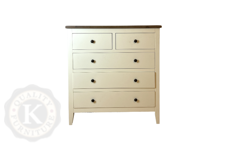 Cream 5 Drawer Chest