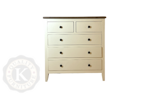 Cream 5 Drawer Chest