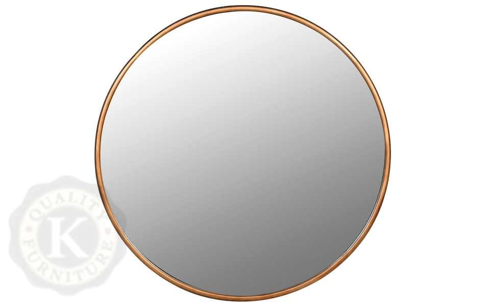 Gold Round Mirror